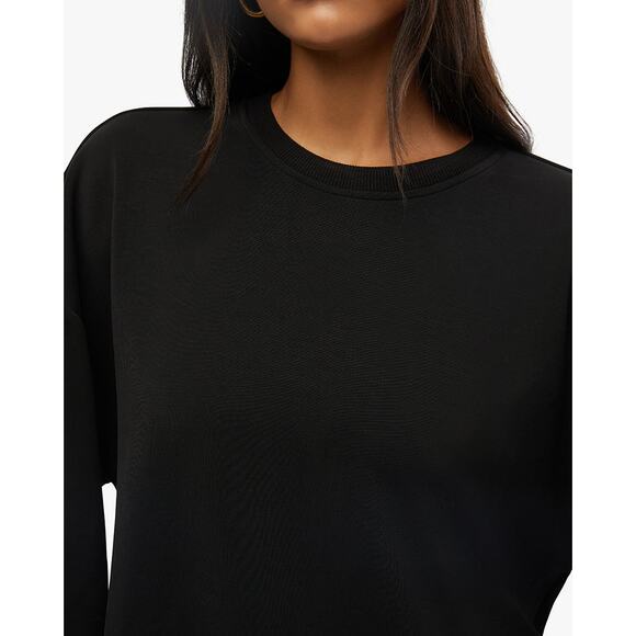 We Wore What Balloon Sleeve Crew Neck Sweatshirt Black XS NWT Oversized Lounge - Picture 5 of 16